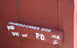 The volunteers leave a little stamp on their work.