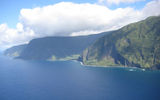 Molokai's North Shore sea cliffs are the tallest in the world with some towering more than 3,600 feet above the ocean.