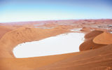Deadvlei, a salt pan in the Namib desert, as seen from atop Namibia's highest sand dune, Big Daddy.