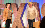 Nexion's Jackie Friedman and Jim Shafer, director of member services, kicking off "Nexion Idol."