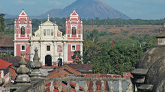 The second-poorest country in the Western Hemisphere, Nicaragua nevertheless is determined to exploit its location and environmental treasures to create a tourist trade rivaling that of any destination in the region. Pictured here, the view from the roof of Leon's cathedral, which was built in 1529. Photos by Arnie Weissmann; posted April 3, 2012