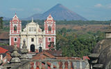 The second-poorest country in the Western Hemisphere, Nicaragua nevertheless is determined to exploit its location and environmental treasures to create a tourist trade rivaling that of any destination in the region. Pictured here, the view from the roof of Leon's cathedral, which was built in 1529. Photos by Arnie Weissmann; posted April 3, 2012