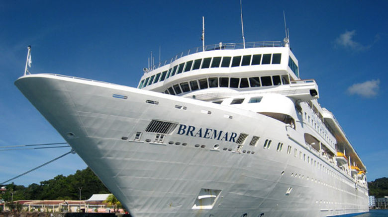 Fred Olsen's recently stretched Braemar at Castries, St. Lucia.