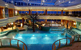 MSC Fantasia has four outdoor pools, including the Solarium pool which is under an all-weather, sliding glass Magrodome.