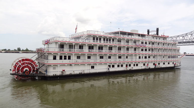 American Cruise Lines’ Queen of the Mississippi departed New Orleans on Aug. 4 making it the first new paddlewheeler to sail the Mississippi in 17 years. Photos by Johanna Jainchill; posted Aug. 8, 2012.