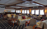 The Magnolia Lounge on Deck 2, the largest of the vessel's three lounges, could fit all passengers at one time.