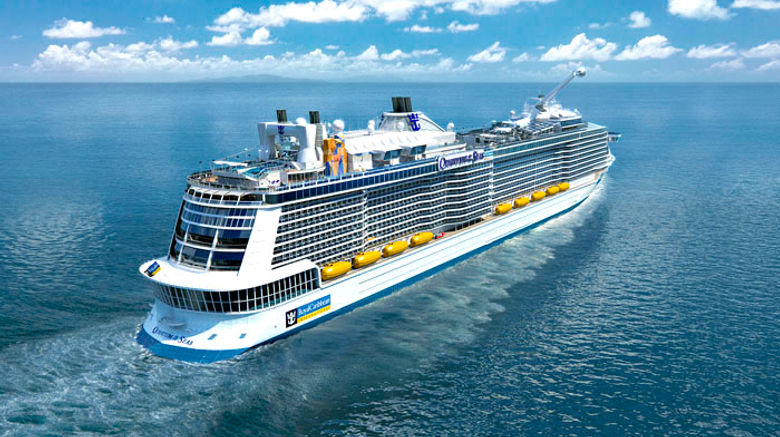 A rendering of the Quantum of the Seas, Royal Caribbean International's ship that will debut in fall 2014. It's slightly larger than the Freedom class ships. Royal CEO Adam Goldstein said that with Quantum, designers started with only a blank sheet of paper and the instructions to develop the ships "farther in the direction we've been going throughout our history."