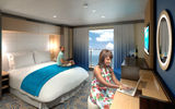 Virtual Balcony category inside cabins will have 80-inch video screens displaying real-time views of the ocean and port calls.