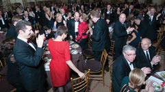 Travel Weekly honored the winners of its 10th annual Readers' Choice Awards at a ceremony on Dec. 13. The awards were presented to suppliers and destinations that, in the judgment of our readers, set the standard in product quality and service over the past year. Pictured here, Lifetime Achievement Award recipient Valerie Ann Wilson, center, is called to the stage. Photos by Andrei Jackamets/Andrei Jackamets Photography