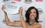 Dondra Ritzenthaler of Celebrity Cruises accepted honors in three categories for the cruise line.