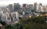 A view over the Metropolitan Cathedral and downtown Rio.