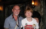 Travel Weekly's Kenneth Kiesnoski (left), with Rupert Grint, who plays Ron Weasley, at Wizarding World of Harry Potter press conference