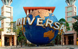 The Universal Studios globe in Resorts World Sentosa.