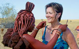 At Serra Cafema in Namibia, travelers are welcome to participate in a Himba cultural experience. In this isolated area, the Himba people continue their traditional, seminomadic way of life, and guests have an opportunity to learn about their lifestyle and customs. Photo by Dana Allen/Wilderness Safaris