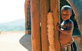 A young member of the Gasa clan at Phezulu village in South Africa.