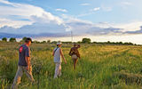 A Bushman Walk at Kalahari Plains Camp in Botswana. Photo by Caroline Culbert/Wilderness Safaris