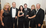 From left: Donna Blake and Brent Blake, co-president of All About Travel in Mission, Kan., join Melissa Daiello and Isaac Cymrot of Travel Insured, and Jackie Davis and Gary Davis, also co-president of All About Travel, for pre-awards cocktails.