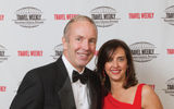 Dan Hanrahan and Dondra Ritzenthaler of Celebrity Cruises, which won awards in three categories.