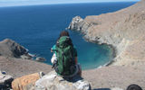 A hiker in Todos Santos in Baja California.