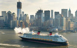 The Disney Fantasy in New York for its christening, which included a star-studded gala.