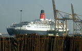 The Queen Elizabeth 2, which has spent the last 15 months moored in Dubai as it awaits conversion to a hotel.