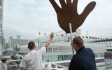 Travel Weekly's editor in chief, Arnie Weissmann, sailed on the Azamara Quest from Hong Kong to Osaka, Japan, and reported back on the experience, with a focus on the Quest's ports of call. Above, Azamara Quest Captain Carl Smith waves to well-wishers just before the Quest departed Hong Kong. Photos by Arnie Weissmann
