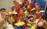 Dancers from the state of Sinaloa take a break during Tianguis at the convention center in Puerto Vallarta.