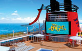 The Disney Magic is receiving a September refurbishment that will be the biggest in the ship's history and will give the Magic, as Disney Imagineering executive Joe Lanzisero put it, "something for everybody out there." One of the most dramatic changes will be the addition  of the "AquaDunk" slide, where riders loop out over the ocean in an enclosed tube.