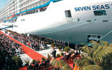 Prince Albert of Monaco attended the ceremony for Regent's Seven Seas Voyager.