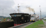 The Miss Marina oil tanker transiting the Miraflores locks of the Panama Canal, which celebrates its 100th anniversary this year.