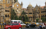 The Chhatrapati Shivaji Terminus central railway station in Mumbai.