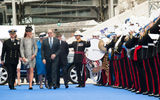 Kate, the Duchess of Cambridge, arrived at the naming ceremony of the Royal Princess, which kicked off at 11:15 a.m. in Southampton. The ceremony included performances by the Royal Marines Band and the pipers of the Irish Guards. British singer Natasha Bedingfield also performed.
