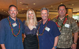 Vic Kerckhoff, director of leisure sales for United Airlines; Elizabeth Churchill, senior vice president of sales and marketing for Aqua Hospitality; Bruce Shulman, Travel Weekly publisher; and Ray Snisky.