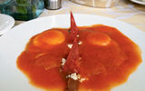 Eggs-over-easy, Mexican style, is a popular item on the brunch menu at the Diana restaurant at the St. Regis Mexico City. TW photo by Gay Nagle Myers