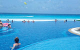 The infinity pool at the JW Marriott Cancun Resort & Spa.
