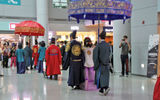 In a surprise for tourists, reenactors begin a slow Walk of the Royal Family through Seoul's Incheon International Airport. The walk is described as typical of the last Korean royals, the Choson (or Joseon) Dynasty (1392-1910). Posted signage said the walk occurs three times daily and takes an hour -- plenty of time for many passengers to get an eyeful and a great way to end a trip to Korea.