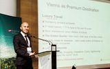 Vienna Tourist Board's Thomas Bachinger showed attendees the highlights of Austria's capital city.