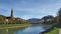 The Austrian National Tourism Office invited 60 travel agents from the U.S. and Australia for a Destination Summit in the cities of Salzburg and Vienna. Events began in Salzburg, a baroque Unesco World Heritage site. Pictured here is the view from the Franz-Josef Kai, a walking and biking path that runs along the Salzach River through the heart of Salzburg, looking south towards the Hohensalzburg Fortress, the largest fully-preserved fortress in Central Europe and location of the summit's welcome reception. TW photos by Thomas R. Lechleiter