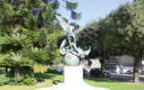 The first statue in the gardens dedicated to Pope Francis.