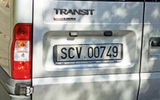 In case you wondered, this is what a Vatican City license plate looks like. The SCV stands for (roughly translated) State City Vatican.