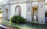 The fountain marking the entrance to La Casina di Pio IV.