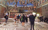Michelangelo's masterpiece "The Last Judgment" covers one wall of the chapel.