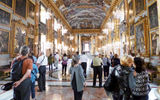 The film "Roman Holiday," which featured Audrey Hepburn in her first starring role, lent its name to the Tauck Event. The tour visited Palazzo Barberini, whose grand hall, above, was the setting for the final "press conference" scene in the movie.