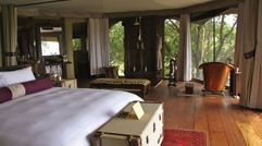 Travel Weekly contributor Nadine Godwin recently participated in a press tour, hosted by the Kenya Tourism Board, with support from local tour operators, hoteliers and other suppliers. The itinerary focused heavily on game areas south of Nairobi. The following photos show samples of fine accommodations and services in Kenya, as well as some typical sightings for the region. Pictured here, a spacious Mara Plains guest tent with a claw-footed bathtub at the far end. Photos by Nadine Godwin