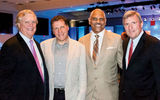 From left: Northstar Travel Media Chairman and CEO Thomas Kemp, Editor in Chief Arnie Weissmann, Carnival Corp. CEO Arnold Donald and Group Publisher Bob Sullivan. Photo by Ed McDonald