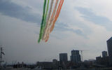 A flyover was performed by Frecce Tricolori, the Italian National Aerobatic Team.