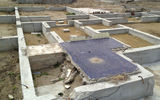 Foundations of houses destroyed by the tsunami. Photo by Johanna Jainchill