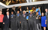 The Barbados culinary team celebrated winning the Caribbean Culinary Team of the Year title at the Taste of the Caribbean competition in Miami, sponsored by the Caribbean Hotel & Tourism Association.