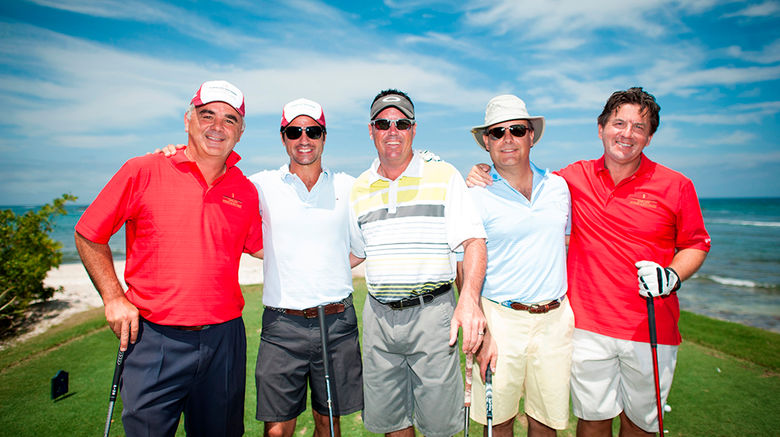 The fourth annual American Express IV Punta Mita Gourmet & Golf Classic took place April 11 to 14 at the St. Regis Punta Mita Resort and Four Seasons Resort Punta Mita on the Riviera Nayarit on Mexico's Pacific coast. Participants included, from left: Carl Emberson, general manager, St. Regis Punta Mita Resort; Santiago Fernandez Vidal, vice president, American Express, Mexico; Rich Beem, 2002 PGA champion; Mauricio Arnal, director of finance, Televisa Publishing; and John O'Sullivan, general manager, Four Seasons Resort Punta Mita.