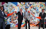 Simon Fricker, second from left, general manager of the new Le Meridien Chicago – Oakbrook Center,  and Dave Marr,  Starwood Hotels & Resorts sr. vice president of brand management, cut the ribbon at the opening of the hotel on July 31. They are flanked by Pablo Henderson, left, Le Meridien Hotels & Resorts brand manager, and George Fleck, Le Meridien & Westin vice president of global brand management.